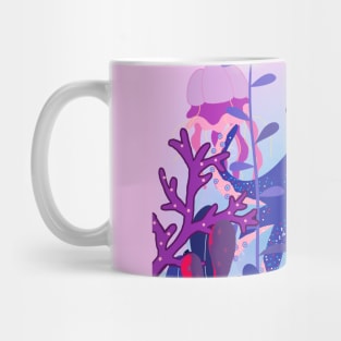 The Story of the Sea,octopus, jellyfish, coral reefs, seaweed Mug